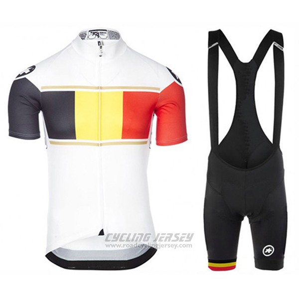 2017 Cycling Jersey Assos Champion Belgium Short Sleeve and Bib Short